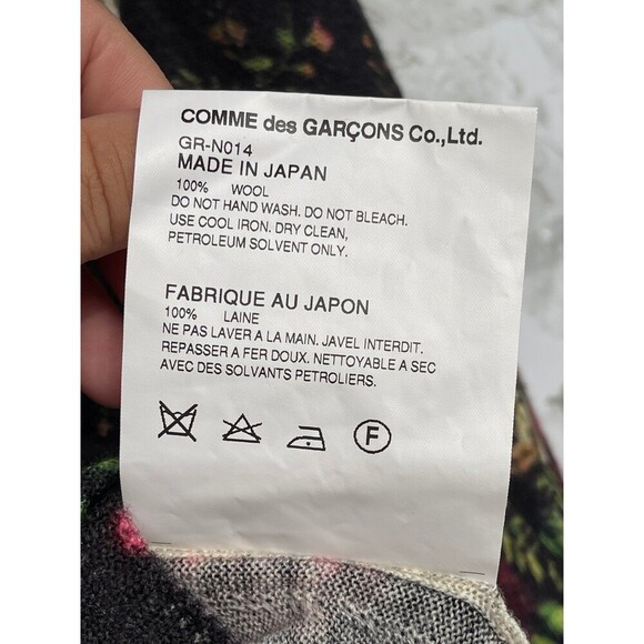 Comme des Garçons floral print asymmetrical cardigan size medium - Picture 10 of 13